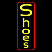 Vertical Yellow Shoes Neon Skilt