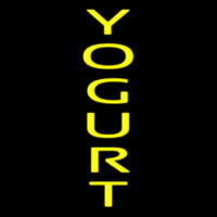 Vertical Yellow Yogurt Neon Skilt