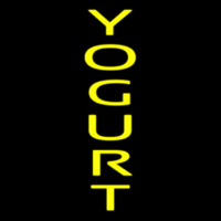 Vertical Yellow Yogurt Neon Skilt