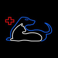 Vet Cat Dog Logo Neon Skilt