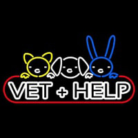 Vet Help Neon Skilt