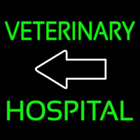 Veterinary Hospital With Arrow 1 Neon Skilt