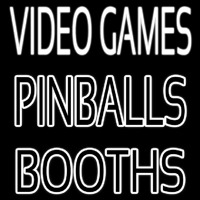Video Game Pinballs Booths Neon Skilt