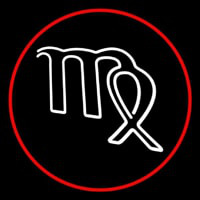 Virgo Red Border Neon Skilt