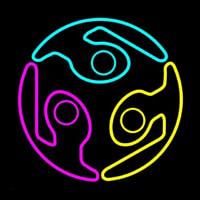 Volleyball Logo Neon Skilt