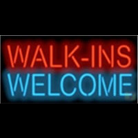 Walk Ins Welcome Barber S Neon Skilt