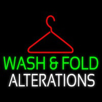 Wash And Fold Alterations Neon Skilt