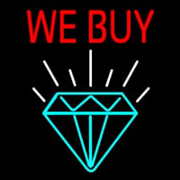 We Buy Diamond Neon Skilt