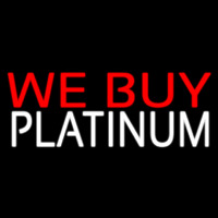 We Buy Platinum Neon Skilt