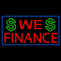 We Finance Dollar Logo Blue Border Neon Skilt