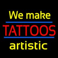 We Make Tattoos Artistic Neon Skilt