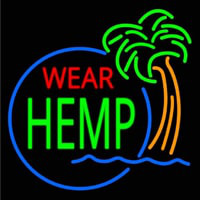 Wear Hemp Neon Skilt