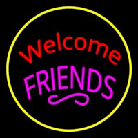 Welcome Friends Neon Skilt