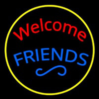 Welcome Friends Neon Skilt