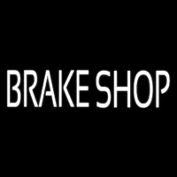 White Brake Shop Neon Skilt