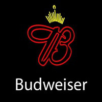 White Budweiser Crown Beer Sign Neon Skilt