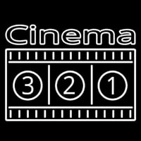 White Cinema Block Neon Skilt