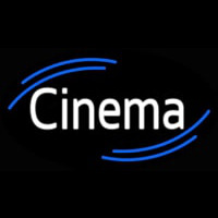 White Cinema Neon Skilt