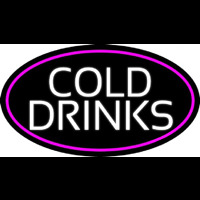 White Cold Drinks Neon Skilt