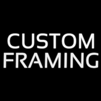 White Custom Framing Neon Skilt