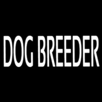 White Dog Breeder Neon Skilt