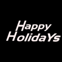 White Happy Holidays Neon Skilt