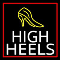 White High Heels With Sandal Neon Skilt