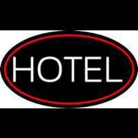 White Hotel Neon Skilt