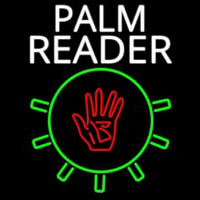 White Palm Reader With Logo Neon Skilt