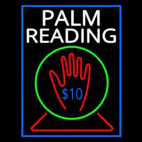 White Palm Readings With Logo Neon Skilt
