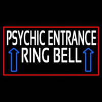 White Psychic Entrance Ring Bell Red Border Neon Skilt