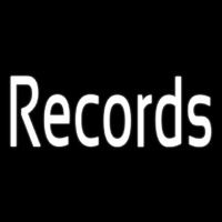 White Records 1 Neon Skilt