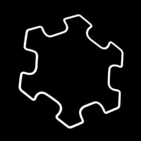 White Round Designlogo Neon Skilt