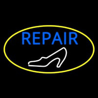White Sandal Blue Repair Neon Skilt