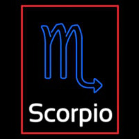 White Scorpio Zodiac Neon Skilt