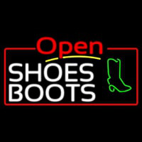 White Shoes Boots Open Neon Skilt