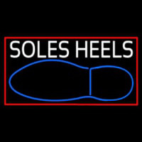 White Soles Heels Neon Skilt