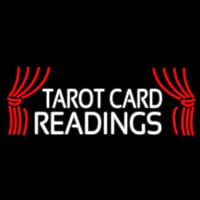 White Tarot Card Readings Neon Skilt