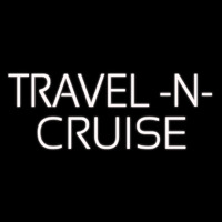 White Travel N Cruise Neon Skilt
