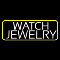White Watch Jewelry Neon Skilt