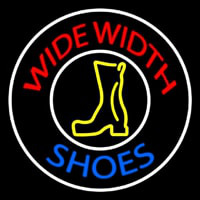 Wide Width Shoes With White Border Neon Skilt