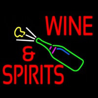 Wine And Spirits Neon Skilt