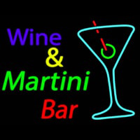 Wine and Martini Bar Real Neon Glass Tube Neon Skilt