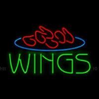 Wings Food Neon Skilt