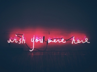 Wish You Were Here Neon Skilt