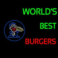 Worlds Best Burgers Neon Skilt