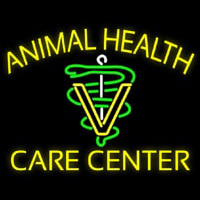 Yellow Animal Health Care Center Neon Skilt