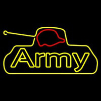 Yellow Army Neon Skilt