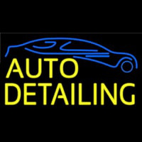 Yellow Auto Detailing 1 Neon Skilt