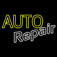 Yellow Auto White Repair Neon Skilt